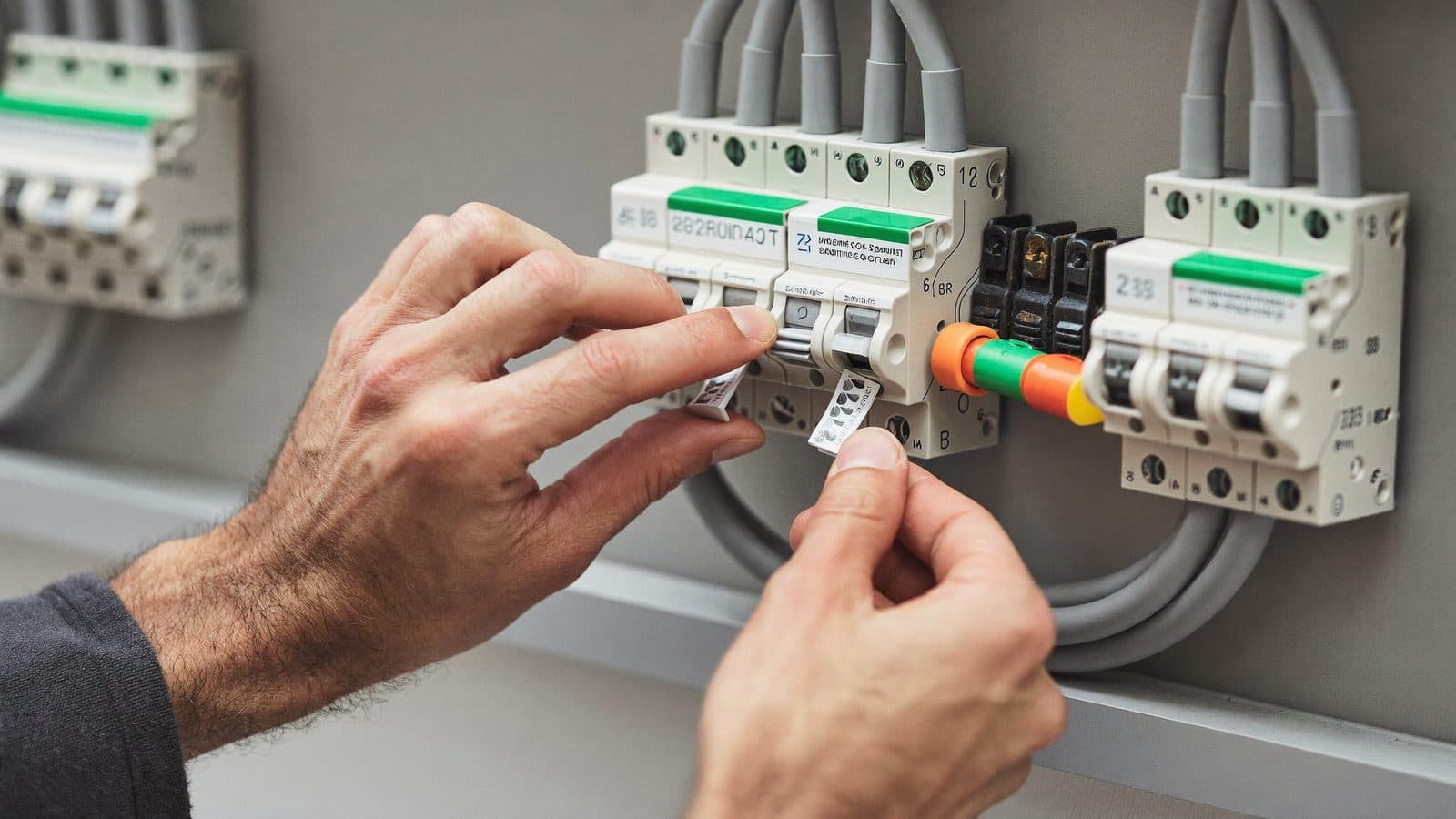 Elektricien monteert een extra groep voor de airco in een Nederlandse meterkast