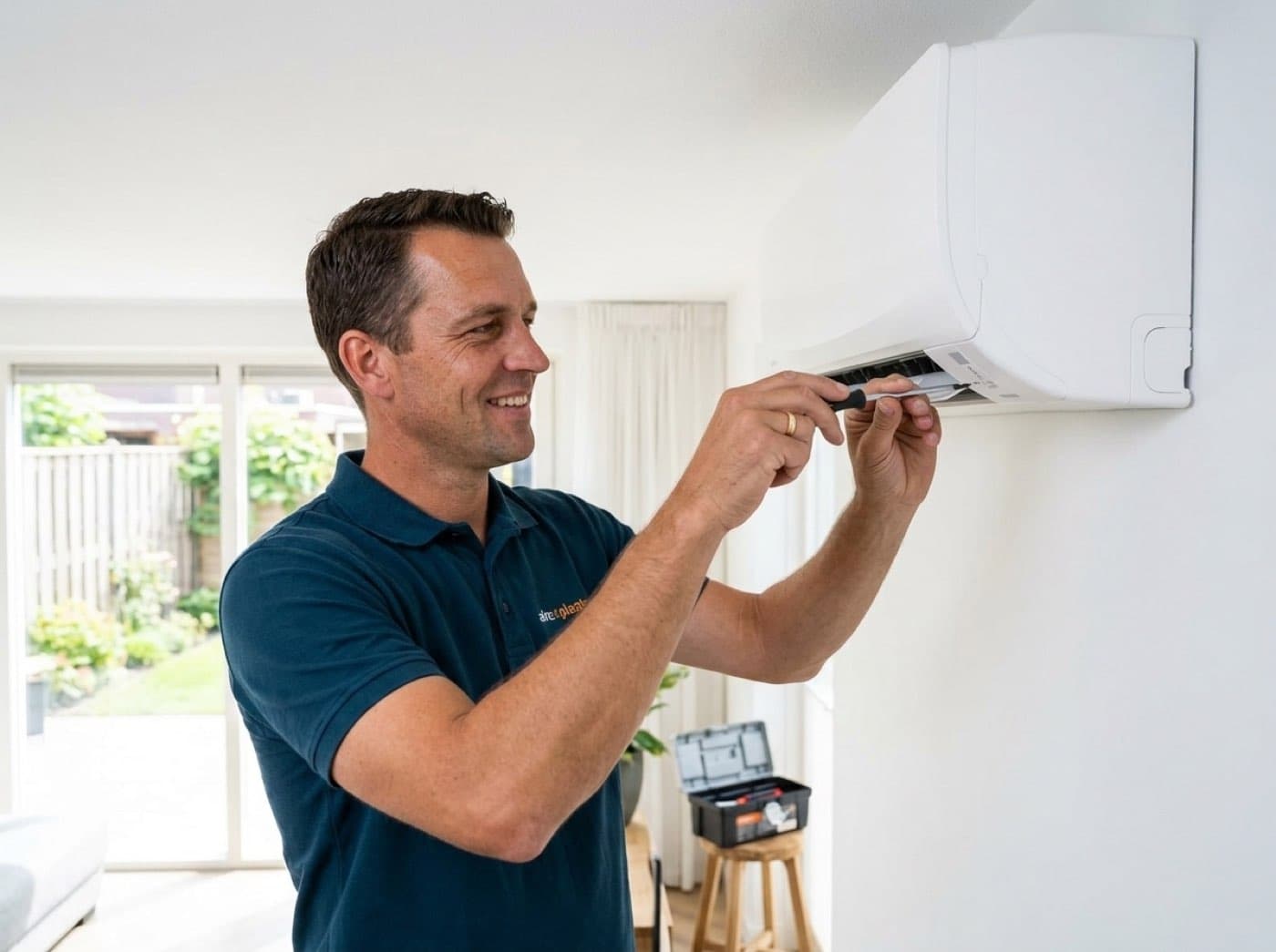 Bas van Aircoplaatsers plaatst een LG split-airco